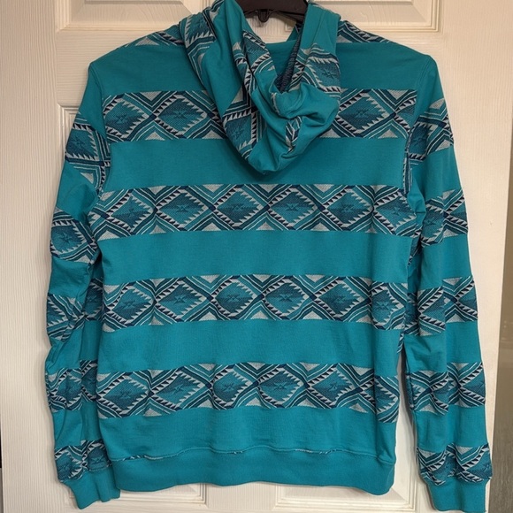 RANK 45 Blue Crewneck Sweater Geometric Aztec Pattern Rank 45 - Picture 6 of 6